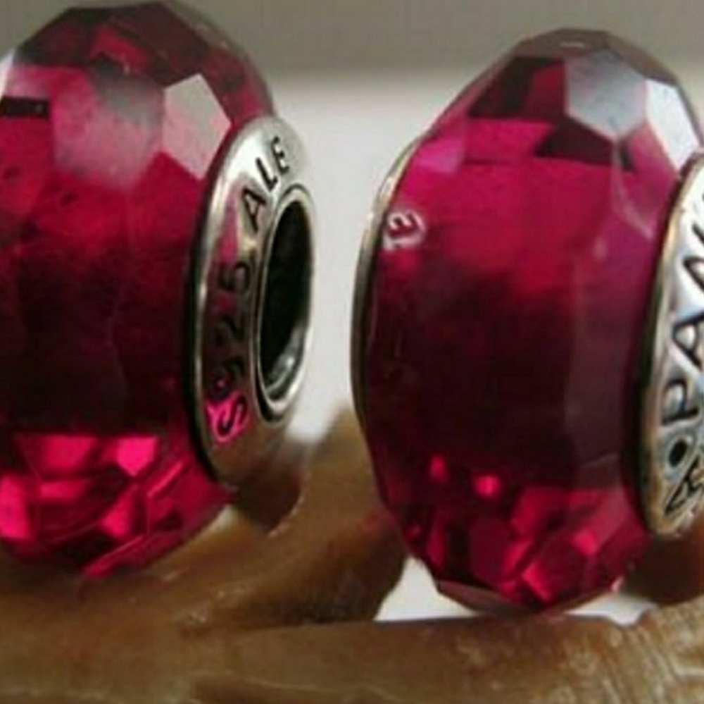 Pandora lot of five murano glass beads. - Picture 5 of 6